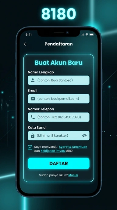 Tampilan halaman daftar 8180