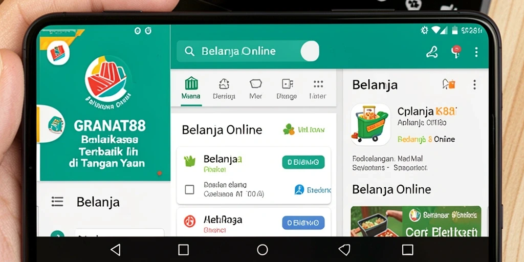 Tampilan antarmuka aplikasi GRANAT88 untuk pengalaman belanja online yang mudah.