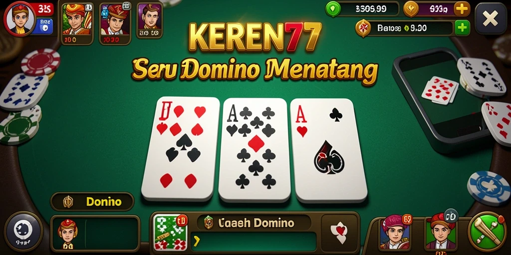 Tampilan antarmuka KEREN77 dengan fitur-fitur menarik dan gameplay yang seru.