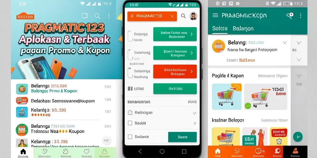 Antarmuka aplikasi PRAGMATIC123 dengan kupon dan promo terkini.